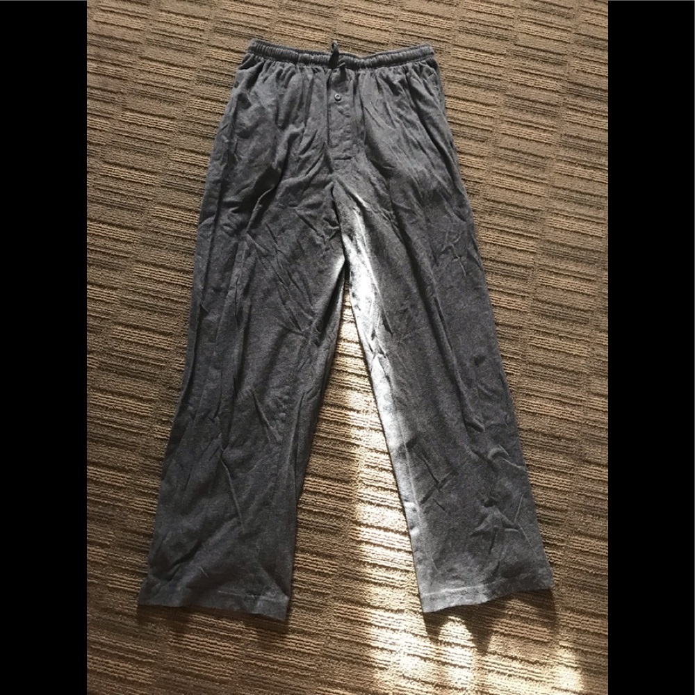 Stafford men’s knit pajama pants, medium, grey